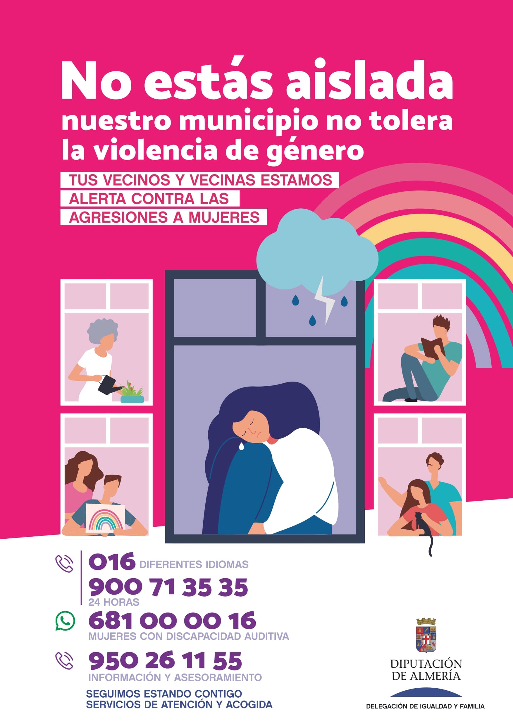 cartel A3 violencia genero | Mujer Almería - Delegación de Área de Familia, Igualdad y Participación Ciudadana Ayuntamiento de Almería
