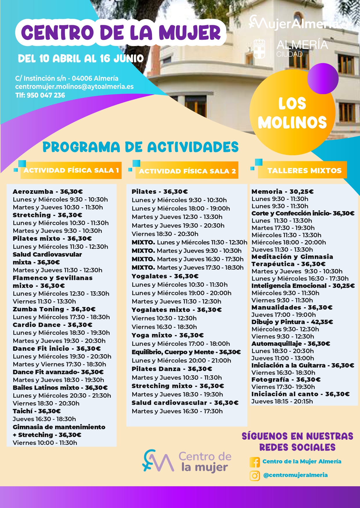 LOSMOLINOS-Abril-Junio-01 | Mujer Almería - Delegación de Área de Familia, Igualdad y Participación Ciudadana Ayuntamiento de Almería